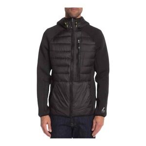 Lindbergh Quilted Combo Black & Gray Down Jacket. Size Large.